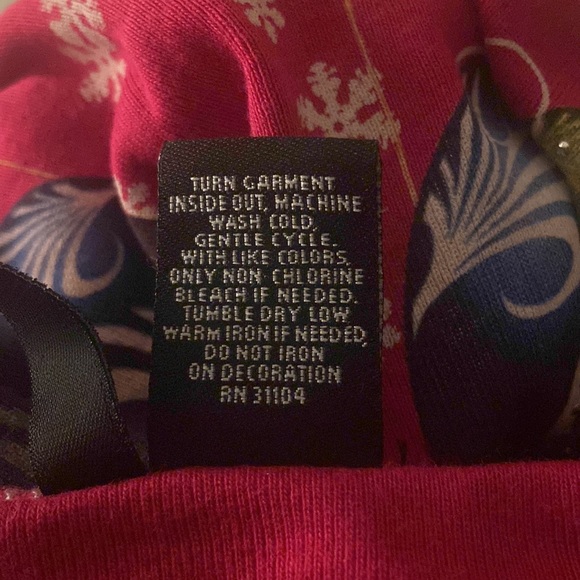 New directions red top holiday ornament detail cotton embellished extra large - Picture 5 of 14